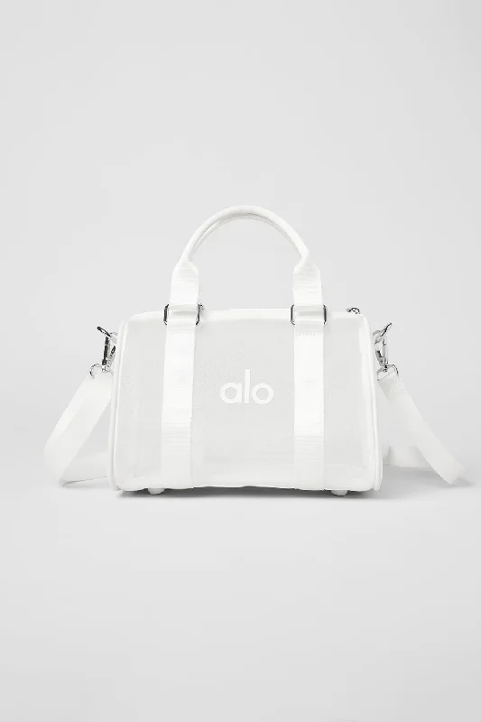 Urban Bags For City Life And Streetwear Fashion Mini Sheer Duffle - White
