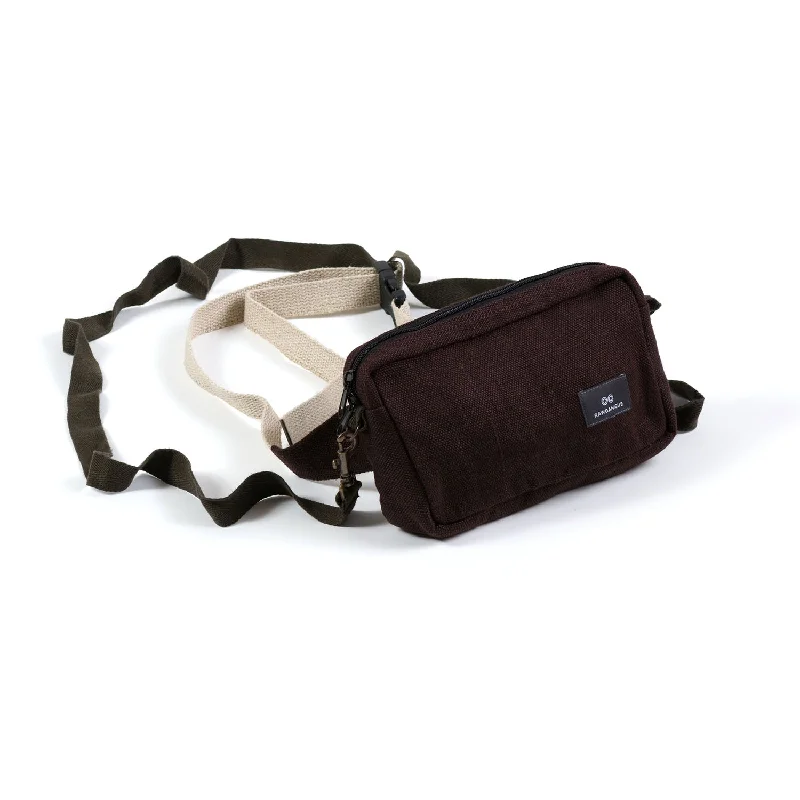 Luxury Bags On Sale AROUND-THE-WORLD 3-in-1 Convertible Hemp Waist Pouch (9x5x2")