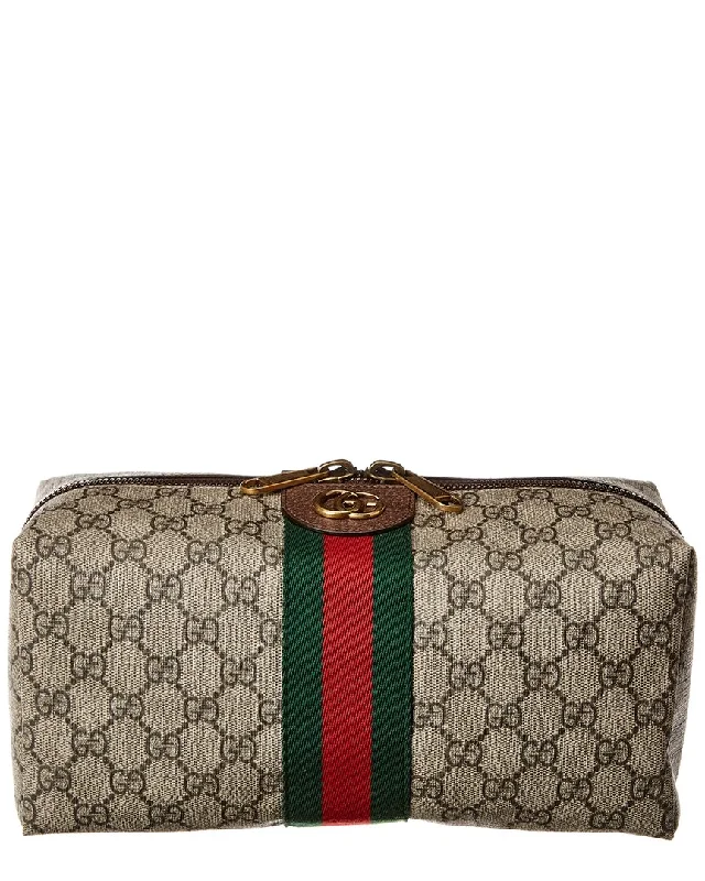 Bags For Minimalist And Functional Design Gucci Ophidia Gg Supreme Canvas & Leather Toiletry Case
