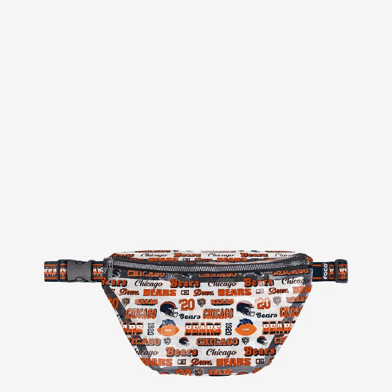 Seasonal Clearance Bags For Summer Chicago Bears Repeat Retro Print Clear Fanny Pack Seasonal Clearance Bags For Summer Chicago Bears Repeat Retro Print Clear Fanny Pack