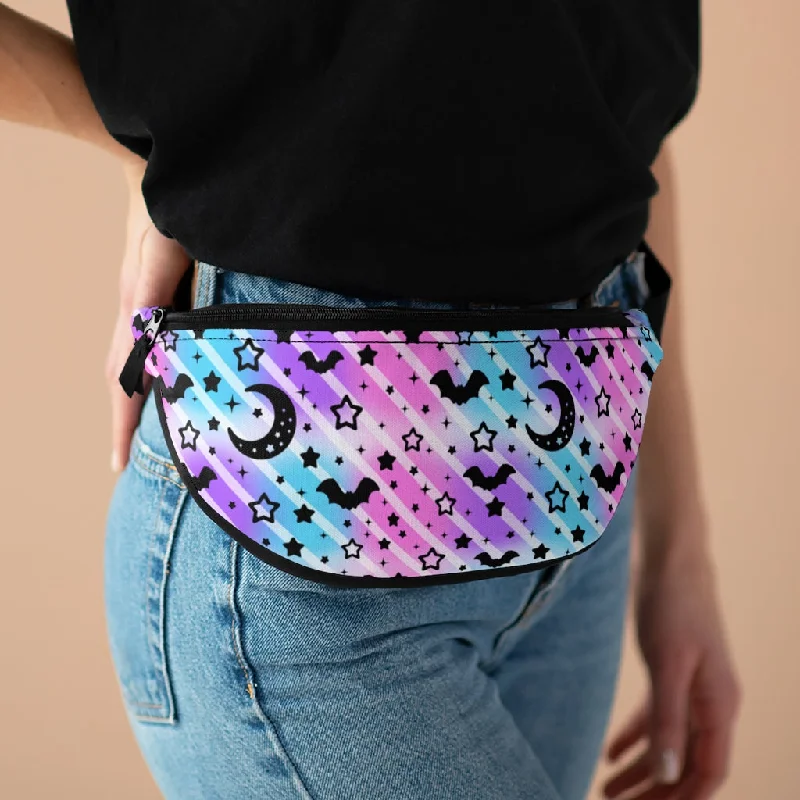 Tote Bag For Office Use Creepy Cute Stripes Fanny Pack