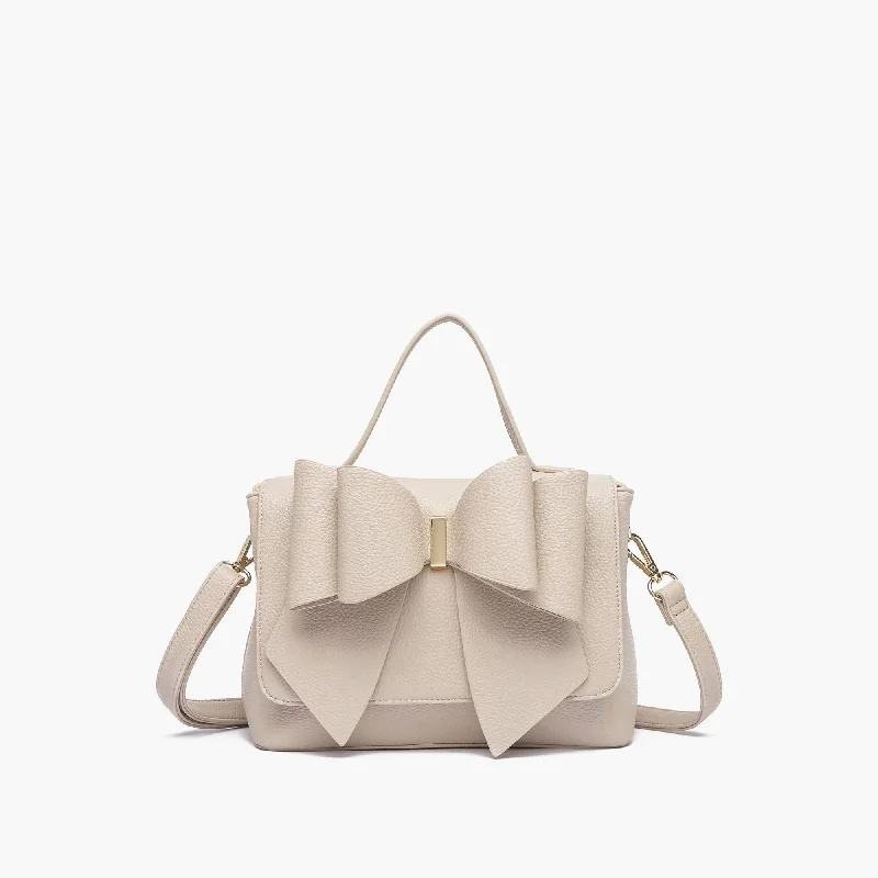 Urban Style Instant Shipping! Eva Double Bow Satchel - Beige