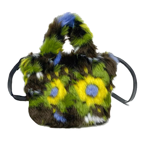 Luxurious But Budget-Friendly Bags Fuzzy Flower Mini Bag