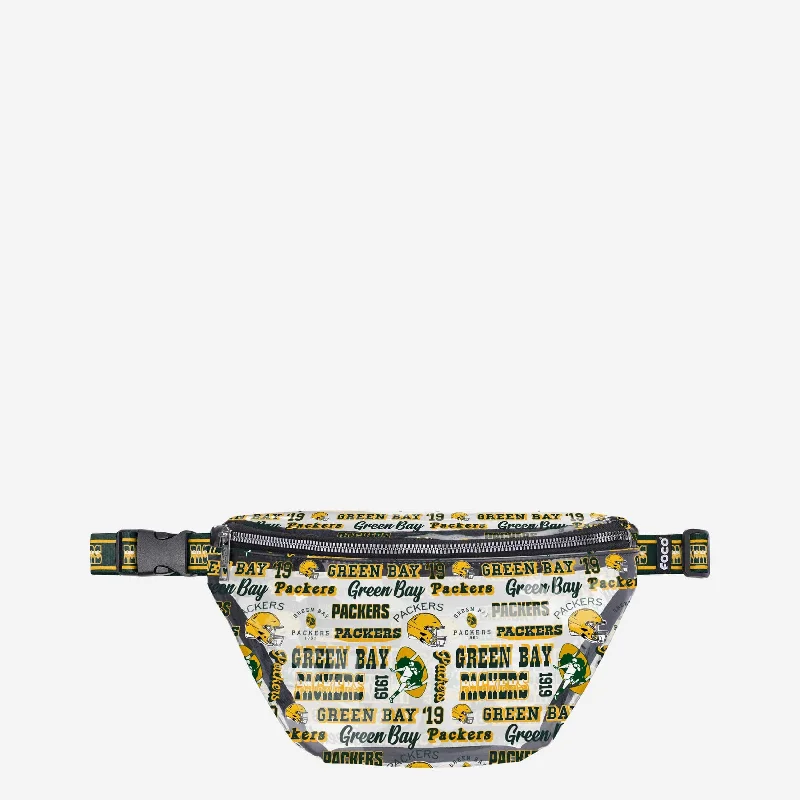 Minimalist Leather Bag For Modern Aesthetics Green Bay Packers Repeat Retro Print Clear Fanny Pack Minimalist Leather Bag For Modern Aesthetics Green Bay Packers Repeat Retro Print Clear Fanny Pack