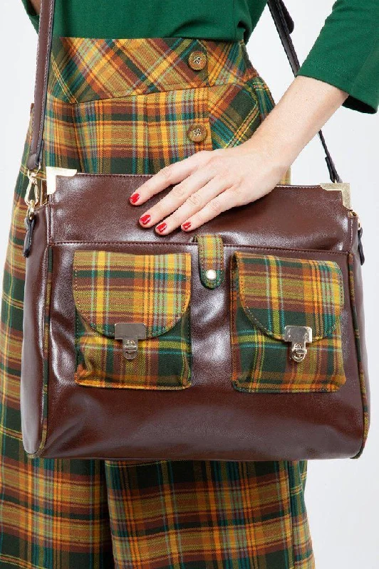Black Friday Deals On Stylish Handbags Greta Tartan Satchel