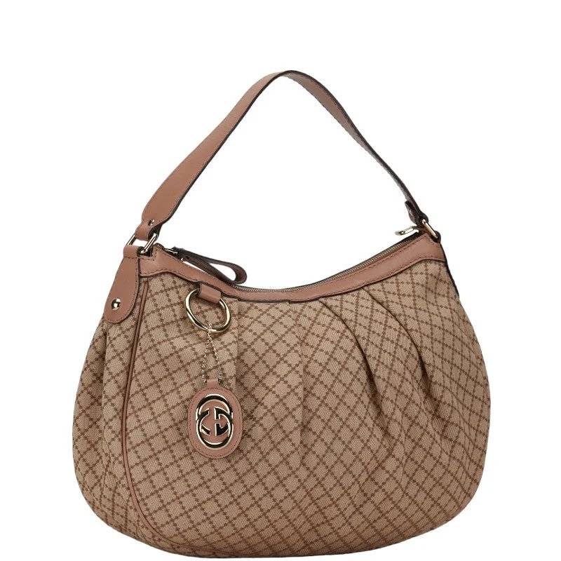 Bag For Luxury Lovers Gucci Diamond One Sheldon 232955 Beige Canvas Leather  Gucci