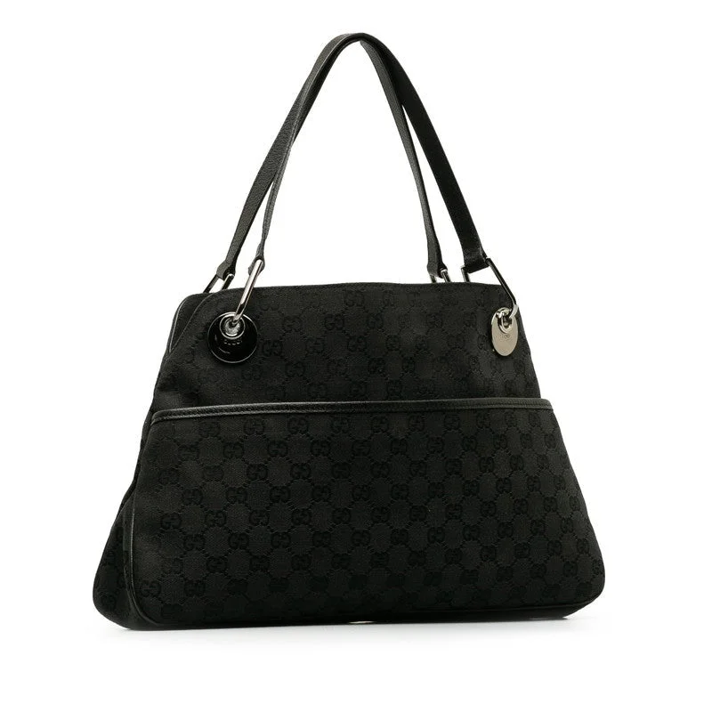 Designer Bags For Luxury Collectors With Offers Gucci GG canvas 121023 tooth bag canvas/leather black ladies
