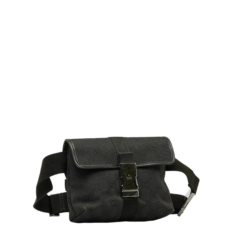 Designer-Inspired Bags At Budget-Friendly Prices Gucci GG Canvas Body Bag West Bag 131236 Black Canvas Leather  Gucci