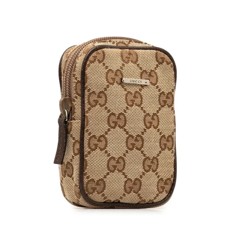 Luxury Bags For Working Professionals Gucci GG Canvas Cigarette Box 115249 Beige Brown Canvas Leather Gucci Luxury Bags For Working Professionals Gucci GG Canvas Cigarette Box 115249 Beige Brown Canvas Leather Gucci