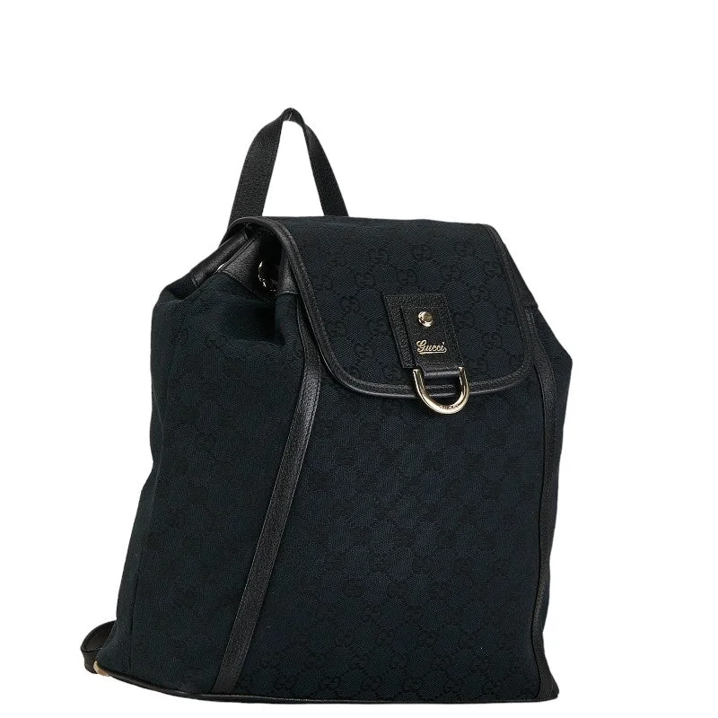 Luxury Bags On Sale Gucci GG Canvas Luke  141642 Navy Black Canvas Leather