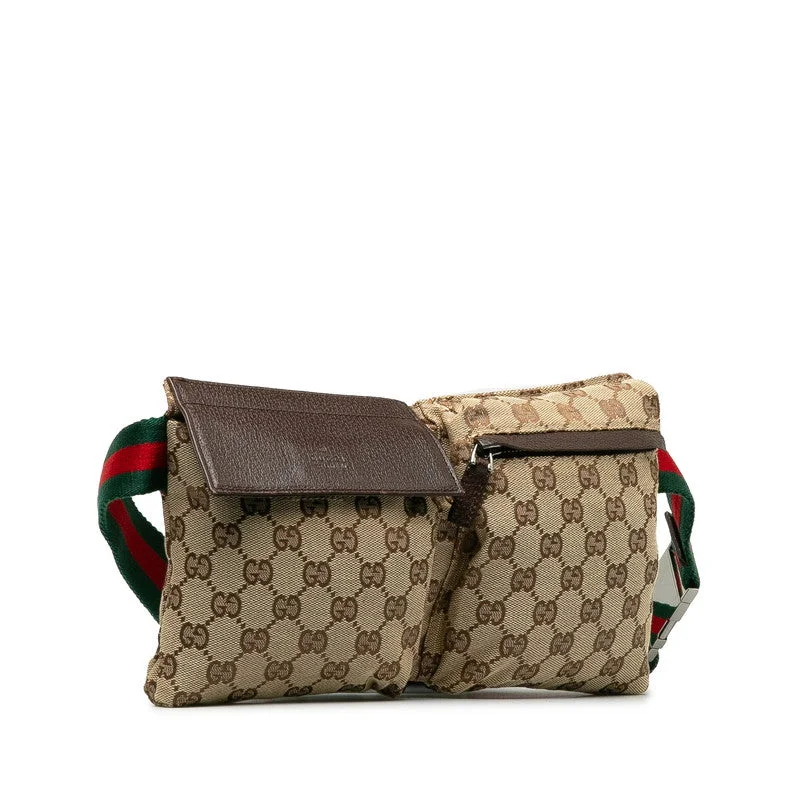 Chic Bags For Office Professionals And Urban Dwellers Gucci GG canvas shelly line body bag vest bag 28566 beige brown canvas leather ladies Gucci