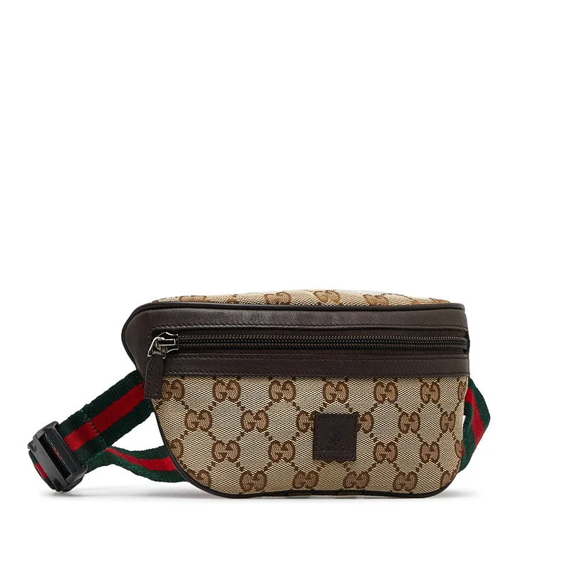 Handbag For Fashion Gucci GG Canvas Sherry Line Waist Bag Body Bag 311159 Beige