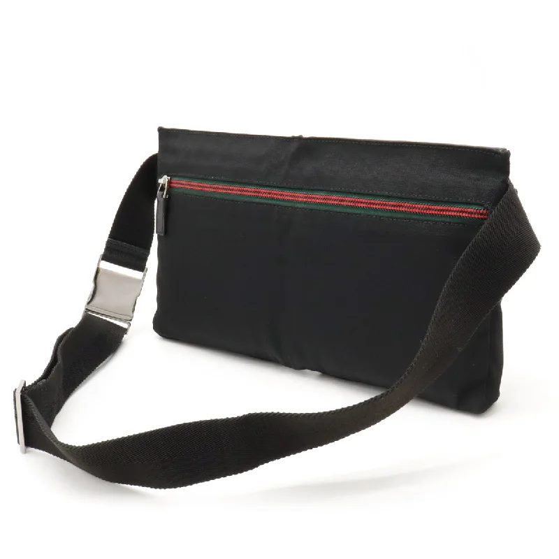 Urban Bags For City Life And Streetwear Fashion GUCCI Gucci Body Bag Westpoch Westpoch Hip Bag Nylon Canvas Leather Black Black Silver Gold 28566