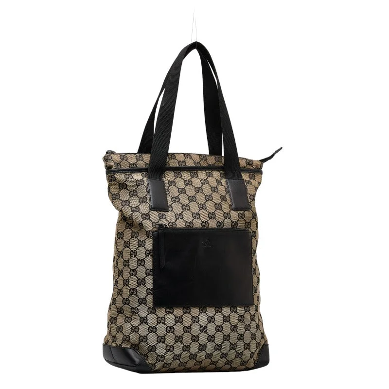 Designer Bags For Luxury Collectors GUCCI Gucci GG Canvas 019 0401  Bag Canvas/Laser Beige Black Ladies Gucci