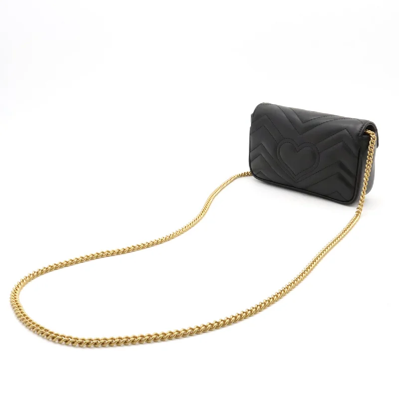 Limited-Time Offer On Trendy Bags Gucci Gucci GG Marble Kittening Leather Super Mini Bag Chain S Bag Black Gold 476433 Blumin Limited-Time Offer On Trendy Bags Gucci Gucci GG Marble Kittening Leather Super Mini Bag Chain S Bag Black Gold 476433 Blumin