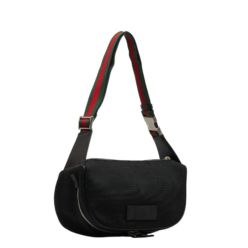 Compact Bags For Minimalist Travelers GUCCI Gucci Shelly 630920 Body Bag Canvas Black  Gucci