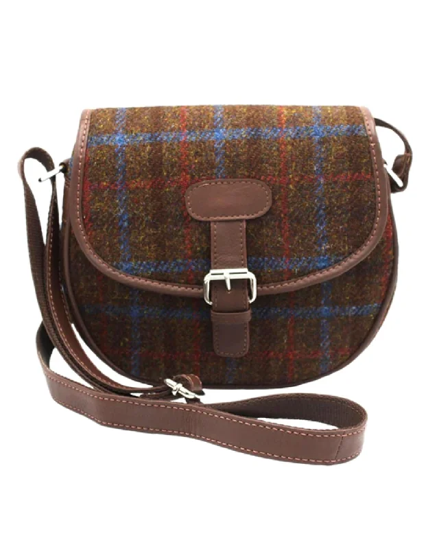 Bold Fashionistas Heather Rowan Harris Tweed Saddle Bag