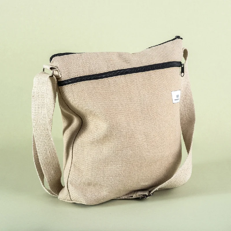 Luxury Bags For Working Professionals OAKLAND Hemp Canvas Laptop Satchel (Plastic-free)