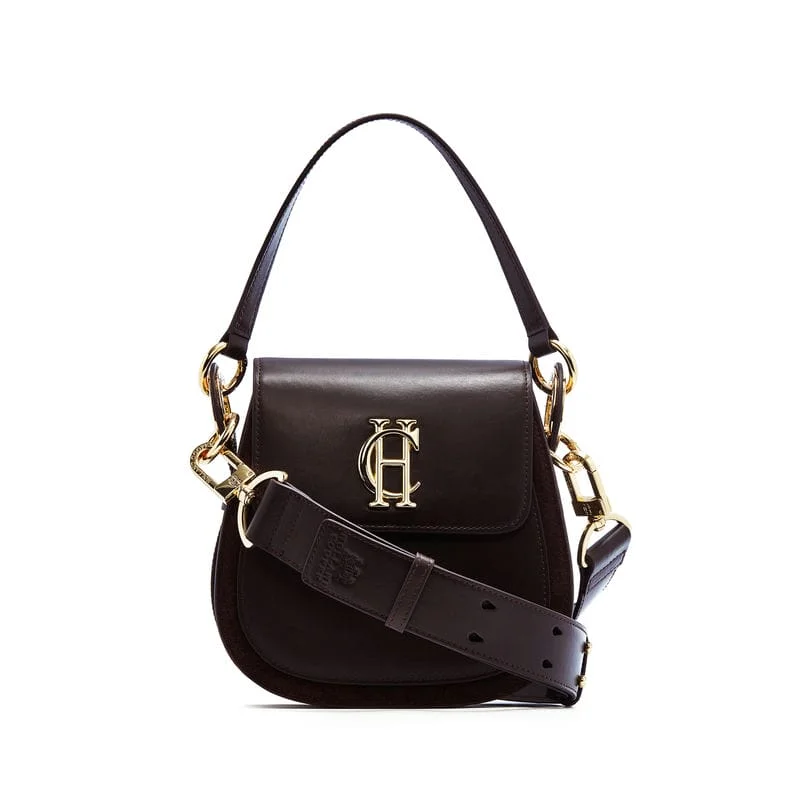 Luxury Bags On Sale Holland Cooper Chelsea Ladies Saddle Bag - Chocolate