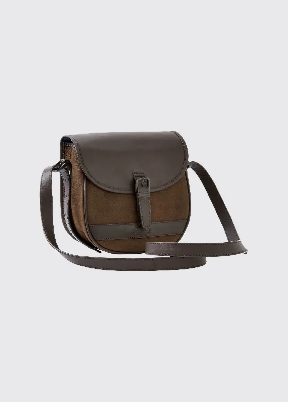 Wholesale Bags For Resellers Clara Ladies Leather Saddle bag - Walnut