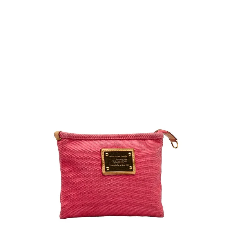 Retro Lovers Louis Vuitton Antigua ette Plate PM Porchette M40068 Rose Pink Canvas Leather Louis Vuitton Retro Lovers Louis Vuitton Antigua ette Plate PM Porchette M40068 Rose Pink Canvas Leather Louis Vuitton