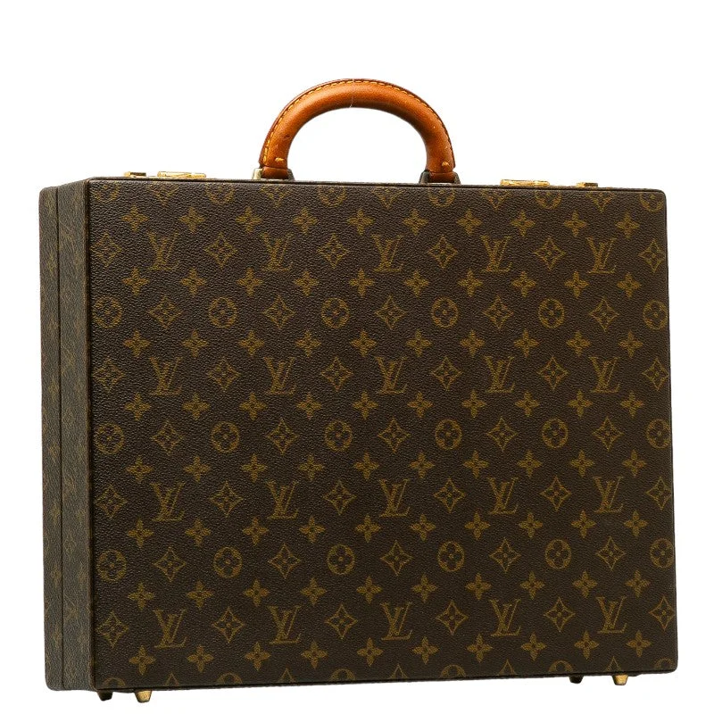 Retro Lovers Louis Vuitton Briefcase Trunk Monogram M53124 Carry Bag Leather Brown