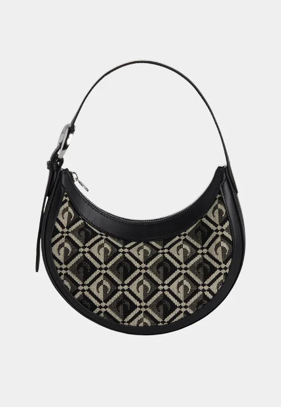 Durable And Cheap Bags Marine Serre Moon Diamant Regenerated Jacquard Eclips Mini Bag Black Jacquard