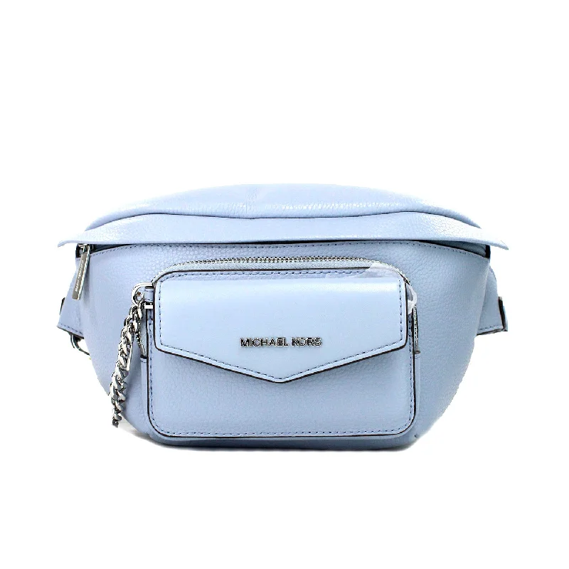Sporty Bags For Active And Athletic Lifestyles Michael Kors Maisie Large blue 2-n-1 Waistpack Card Case Fanny Pack Women's Bag