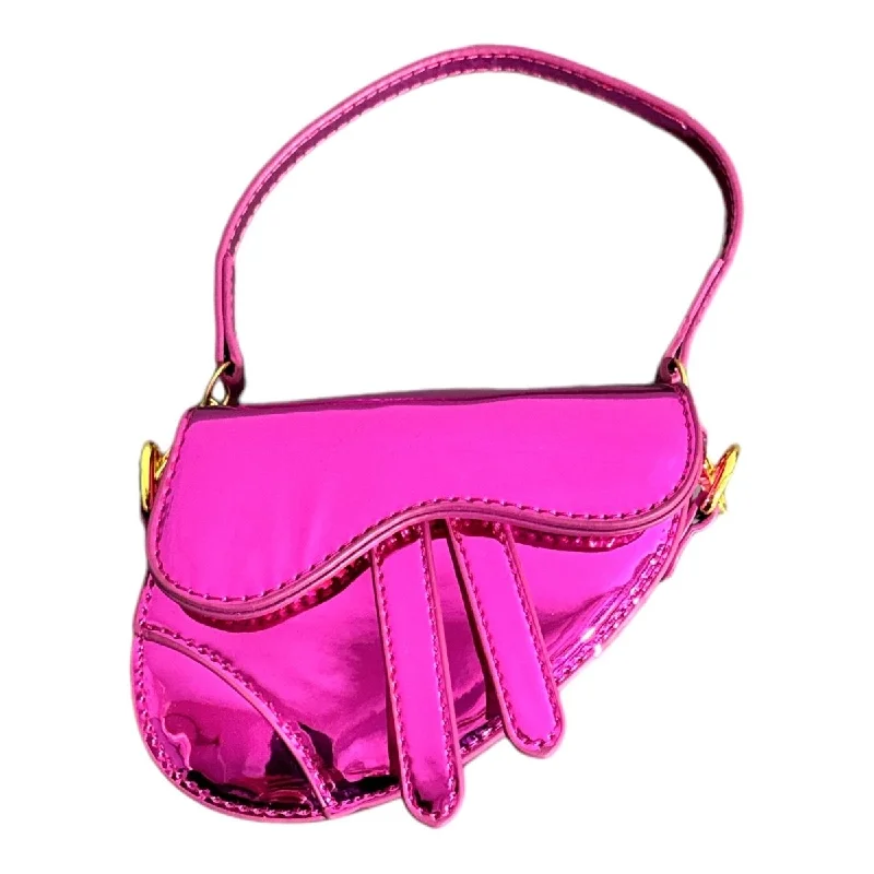 Elegant And On-Sale Evening Bags METALLIC MINI SADDLE BAG