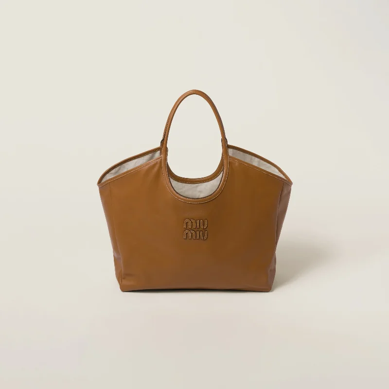 Uxury Designer Handbag Brands MIU MIU - Women Ivy Leather Shopping Bag