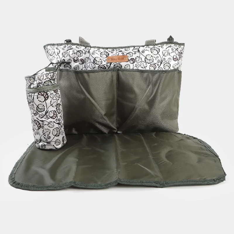 Stylish Bag For Women Mother Travel Baby Diaper Bag Large - Olive Green