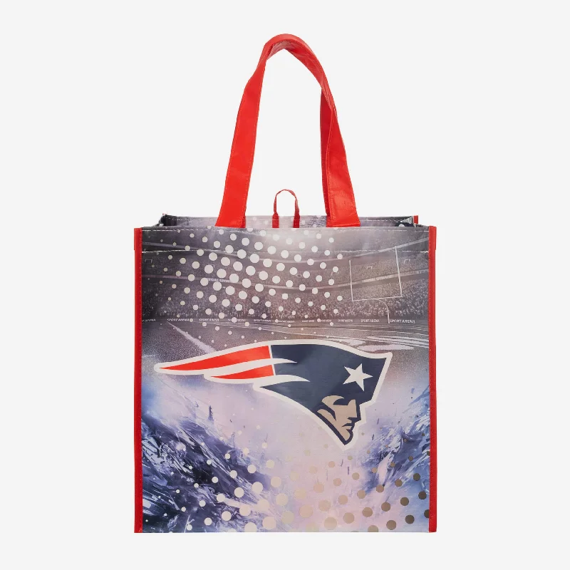 Odor-Resistant And Budget Bags New England Patriots 4 Pack Reusable Shopping Bags