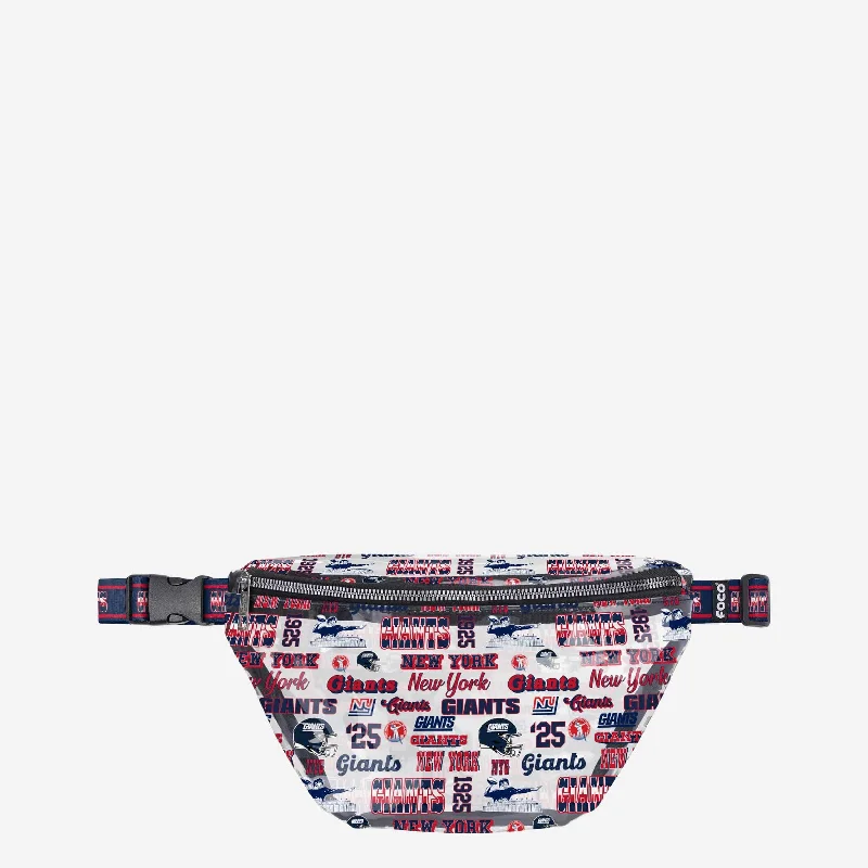 Bold Fashionistas New York Giants Repeat Retro Print Clear Fanny Pack