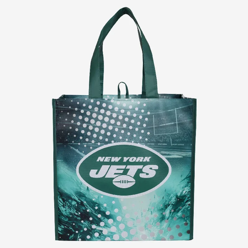 Eco-Friendly Bags With Promotions New York Jets 4 Pack Reusable Shopping Bag