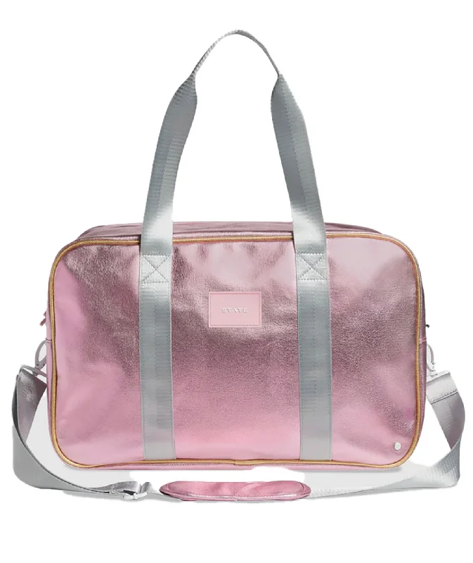 Luxury Bags On Sale State Bags Rockaway Duffle Pink/Silver