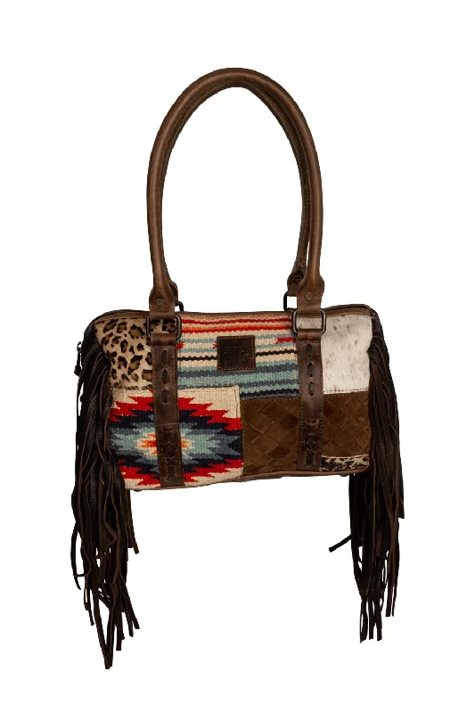Modern And Limited-Time Offer Bags STS Ranchwear Womens Chaynee Mountain Multi-Color Leather Satchel Bag Modern And Limited-Time Offer Bags STS Ranchwear Womens Chaynee Mountain Multi-Color Leather Satchel Bag