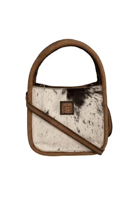 Chic And Clearance-Priced Tote Bags STS Ranchwear Womens Sugar Cowhide/Tan Leather Satchel Bag Chic And Clearance-Priced Tote Bags STS Ranchwear Womens Sugar Cowhide/Tan Leather Satchel Bag