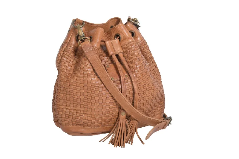 Elegant New Year Party Bags With Flash Sales STS Ranchwear Womens Sweetgrass Bucket Bag Distressed Tan Leather Bucket Bag