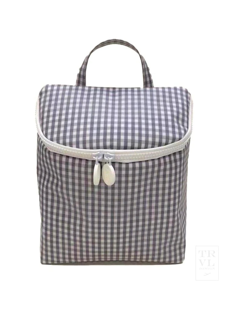 Bags For Playful And Chic Styles Take Away Lunch Bag- Gingham Grey