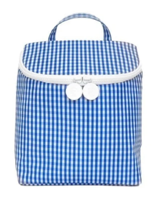 Inspired Bags For Timeless Elegance Take Away Lunch Bag- Gingham Royal