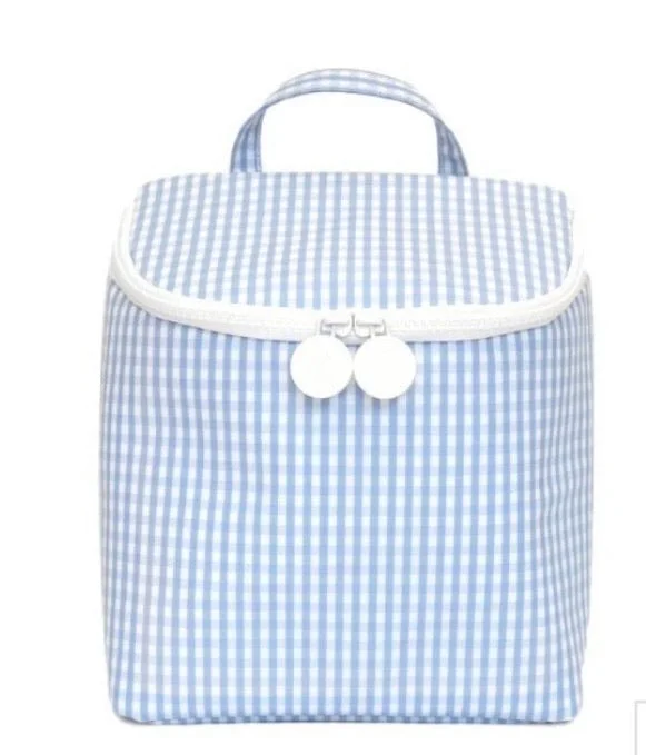 Inspired Bags For Luxury Fashion Lovers Take Away Lunch Bag- Gingham Sky