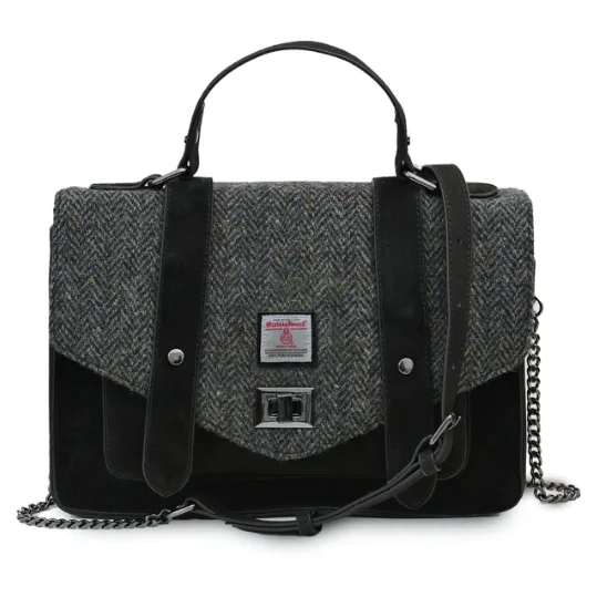Black & Grey Herringbone Suede Edition