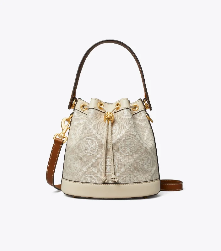 Limited-Time Offer On Trendy Bags TORY BURCH - Women T Monogram Embossed-logo Bucket Bag