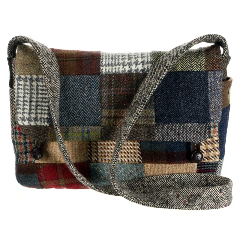 Luxurious But Budget-Friendly Bags Tweed Patchwork Satchel Bag