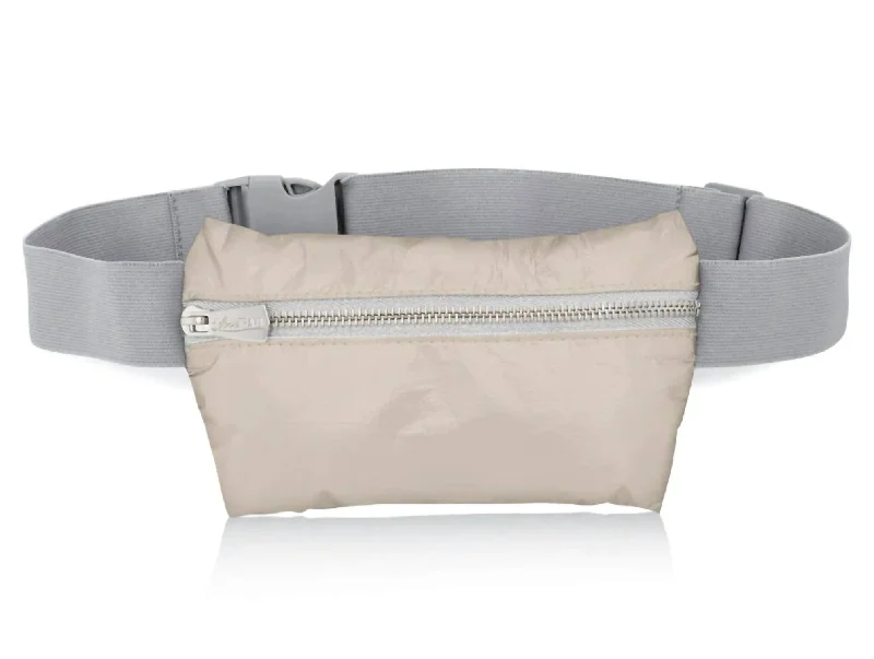 Designer Bags For Luxury Collectors Women's Travel Fanny Pack In Champagne Shimmer
