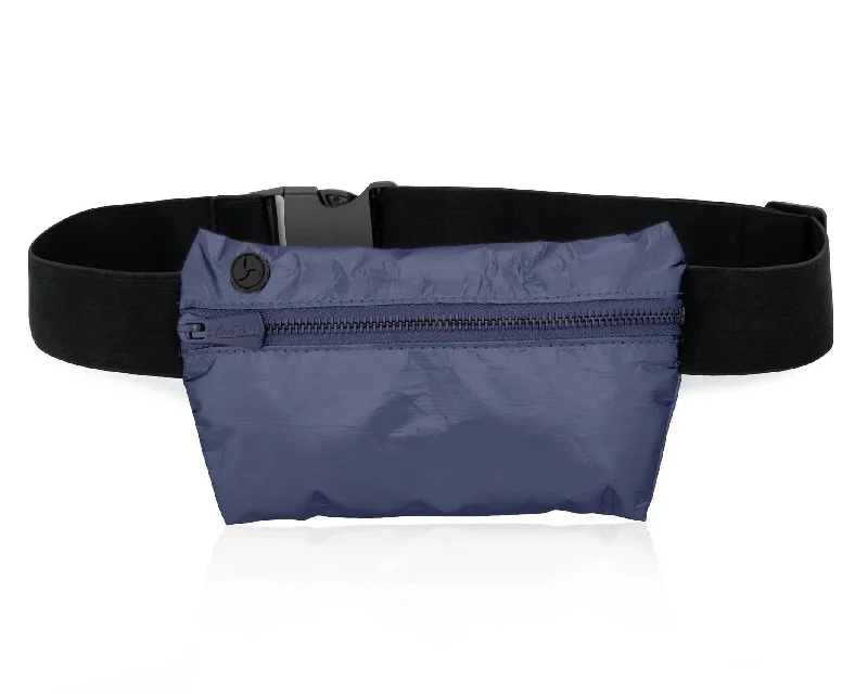 Compact Bags For Minimalist Travelers Women's Travel Fanny Pack In Shimmer Navy