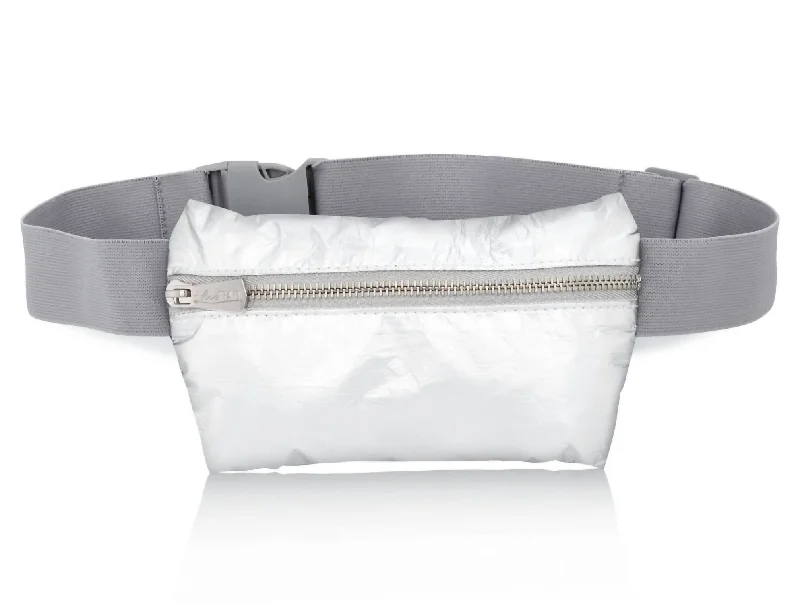 Bags For Personalized Gifts Women's Travel Fanny Pack In Shimmer White