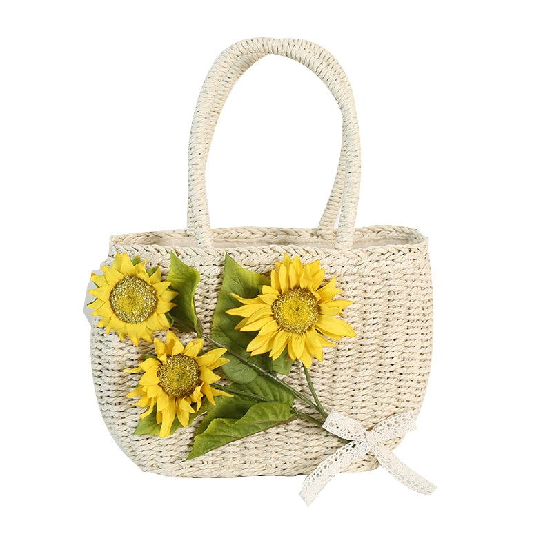 Retro Lovers (BFM)Xiaogui~Daily Lolita Bag Sunflower Straw Shopping Bag