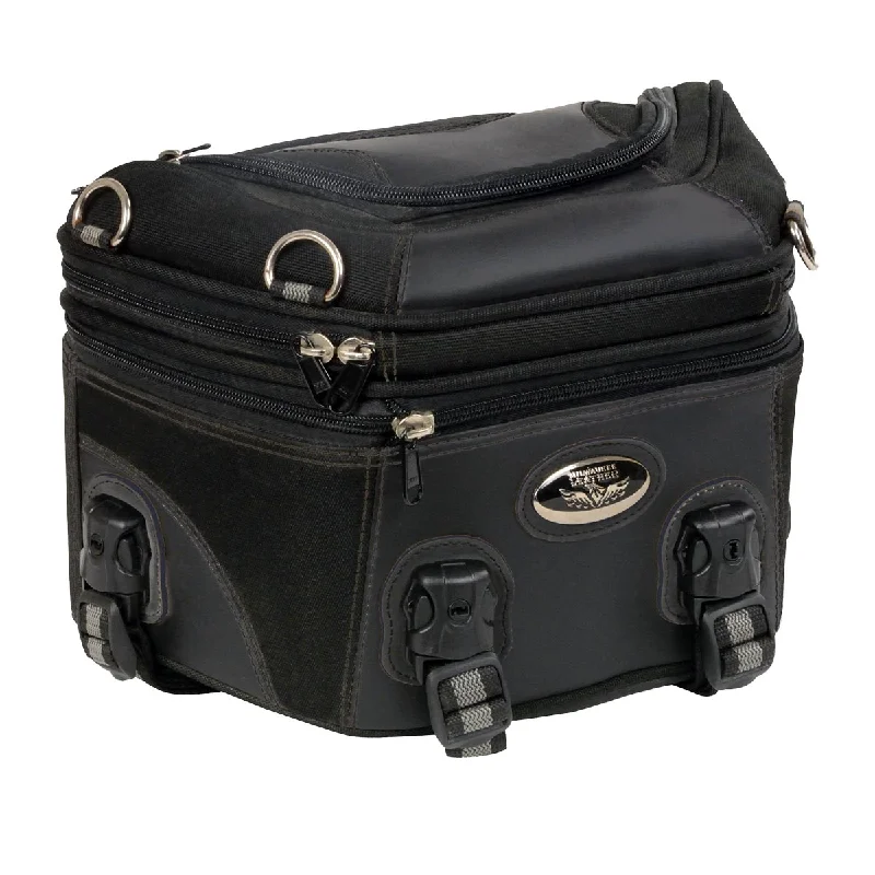 Luxurious But Budget-Friendly Bags Milwaukee Leather MP8195 Small Black Textile and PVC Motorcycle Travel Rear Rack Bag
