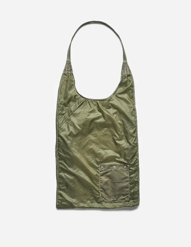 Luxury Bags With Premium Materials And Craftsmanship 5073 Upcycled Rollaway Shopping Bag Olive